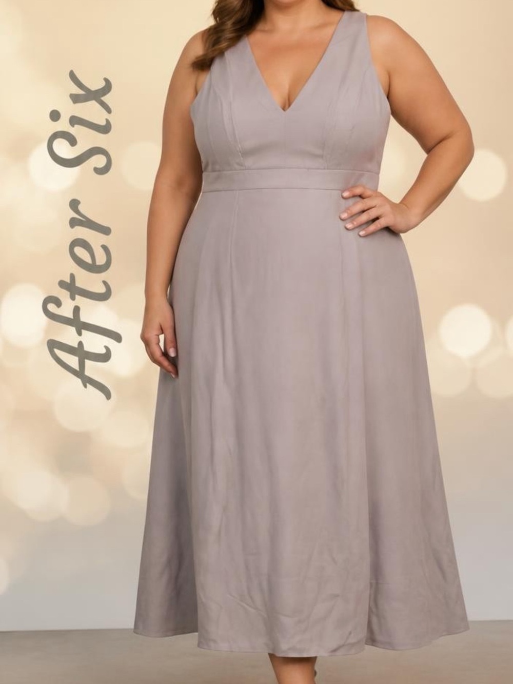 After Six Gown Womens Sz 16 Caviar Crepe Maxi Dress Formal Wedding Cocktails